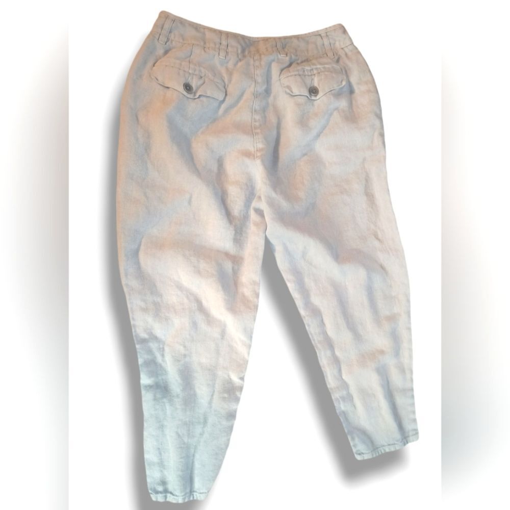 Poetry 100% Linen Powder Blue Pants Size 14 US